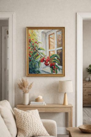 Картина "Черешня" масло холст 40 на 50 см Донецк