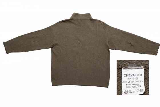 Свитер пуловер 3XL мужской Chevalier б/у зеленый шерсть Донецк