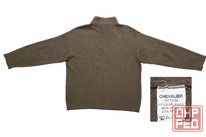 Свитер пуловер 3XL мужской Chevalier б/у зеленый шерсть Донецк - изображение 3