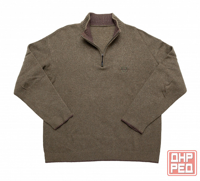 Свитер пуловер 3XL мужской Chevalier б/у зеленый шерсть Донецк - изображение 1