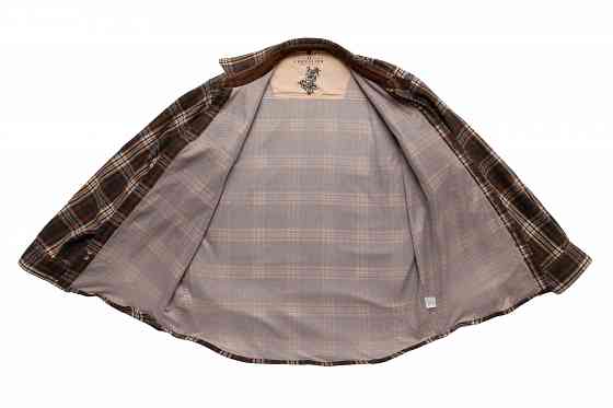 Мужская рубашка 3XL Chevalier клетчатая коричневая Донецк