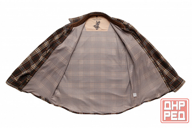 Мужская рубашка 3XL Chevalier клетчатая коричневая Донецк - изображение 3