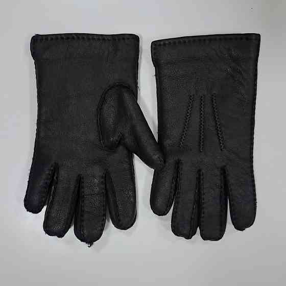 Перчатки мужские черные кожаные зимние большие Донецк