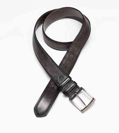 Ремень мужской кожаный б/у темно-серый Leyva Испания Донецк