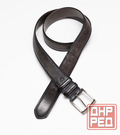 Ремень мужской кожаный б/у темно-серый Leyva Испания Донецк - изображение 3