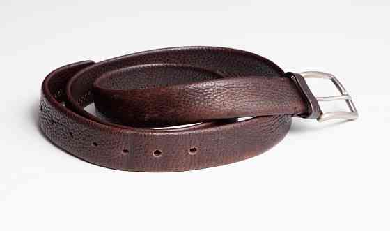 Ремень мужской кожаный б/у коричневый Leyva Испания Донецк