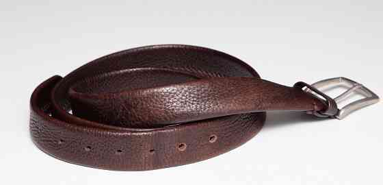 Ремень мужской кожаный б/у коричневый Leyva Испания Донецк