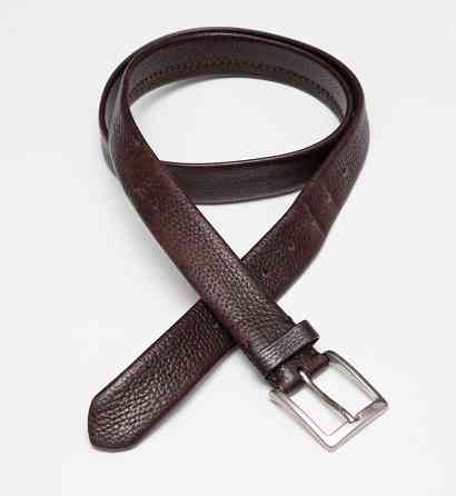 Ремень мужской кожаный б/у коричневый Leyva Испания Донецк