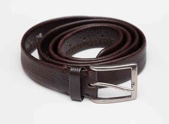 Ремень мужской кожаный б/у коричневый Leyva Испания Донецк