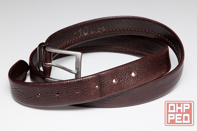 Ремень мужской кожаный б/у коричневый Leyva Испания Донецк - изображение 7