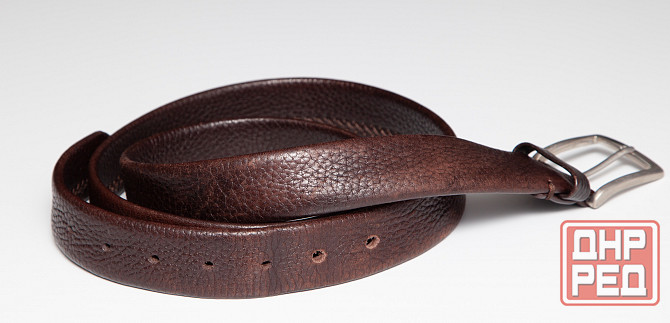 Ремень мужской кожаный б/у коричневый Leyva Испания Донецк - изображение 4