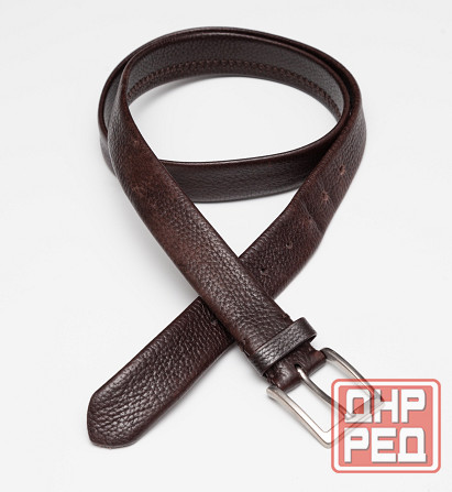 Ремень мужской кожаный б/у коричневый Leyva Испания Донецк - изображение 2