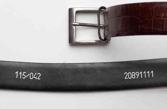 Ремень мужской кожаный б/у коричневый рептилия Донецк