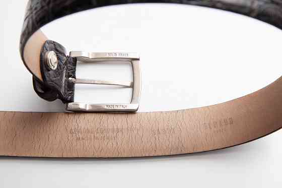 Ремень мужской кожаный б/у рептилия Feraud черный Донецк