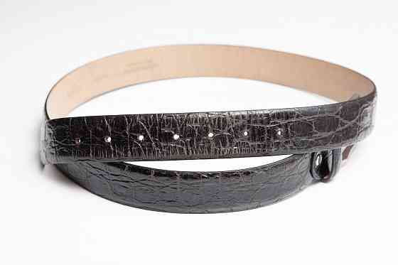 Ремень мужской кожаный б/у рептилия Feraud черный Донецк