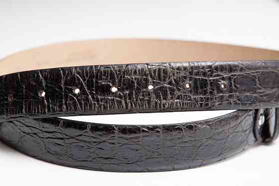 Ремень мужской кожаный б/у рептилия Feraud черный Донецк