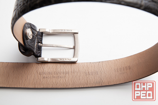 Ремень мужской кожаный б/у рептилия Feraud черный Донецк - изображение 6