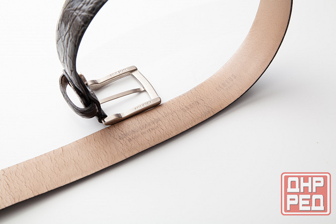 Ремень мужской кожаный б/у рептилия Feraud черный Донецк - изображение 7