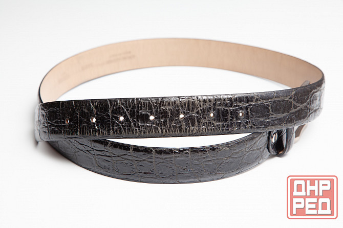 Ремень мужской кожаный б/у рептилия Feraud черный Донецк - изображение 2