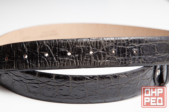 Ремень мужской кожаный б/у рептилия Feraud черный Донецк - изображение 3