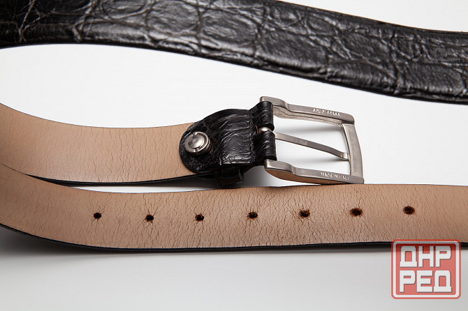 Ремень мужской кожаный б/у рептилия Feraud черный Донецк - изображение 8