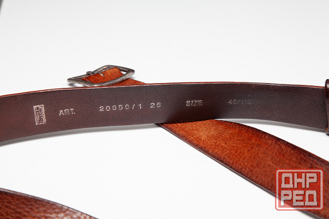 Ремень мужской кожаный б/у коричневый Донецк - изображение 6