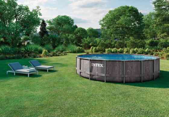 Бассейн каркасный круглый Intex GreyWood Prism Frame Premium 549х122см (полный комплект) Донецк