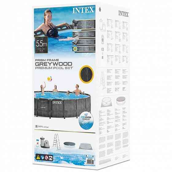 Бассейн каркасный круглый Intex GreyWood Prism Frame Premium 549х122см (полный комплект) Донецк