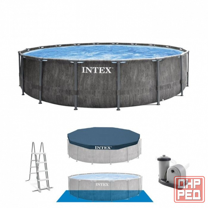 Бассейн каркасный круглый Intex GreyWood Prism Frame Premium 549х122см (полный комплект) Донецк - изображение 5
