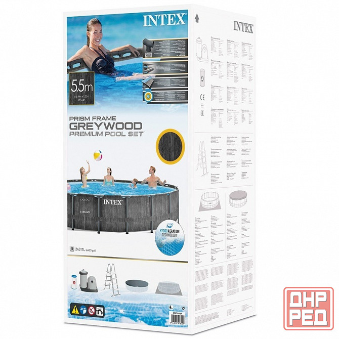 Бассейн каркасный круглый Intex GreyWood Prism Frame Premium 549х122см (полный комплект) Донецк - изображение 2