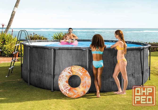 Бассейн каркасный круглый Intex GreyWood Prism Frame Premium 549х122см (полный комплект) Донецк - изображение 3