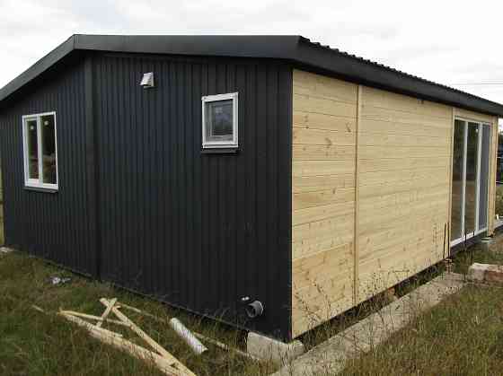 Дом 8х6 Имитация бруса + Графит. Донецк