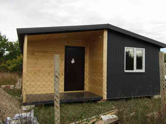 Дом 8х6 Имитация бруса + Графит. Донецк