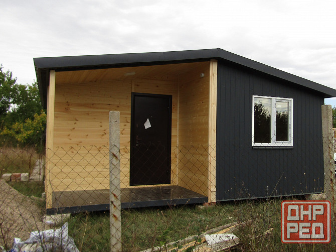 Дом 8х6 Имитация бруса + Графит. Донецк - изображение 1