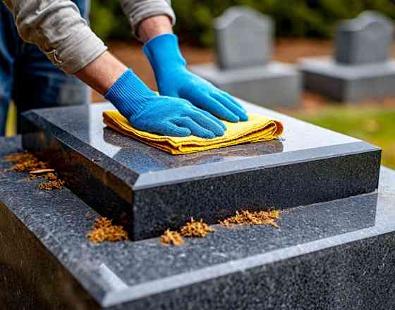 Уборка могил на кладбище Донецк