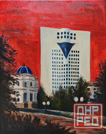 Картина "Красный день" масло холст 40 на 50 Донецк - изображение 1