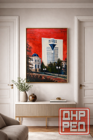 Картина "Красный день" масло холст 40 на 50 Донецк - изображение 2