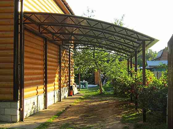 Навесы, козырьки под заказ с установкой Донецк