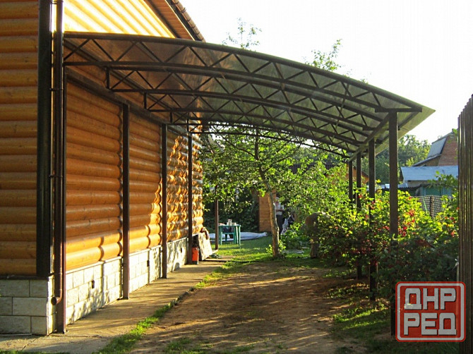 Навесы, козырьки под заказ с установкой Донецк - изображение 1