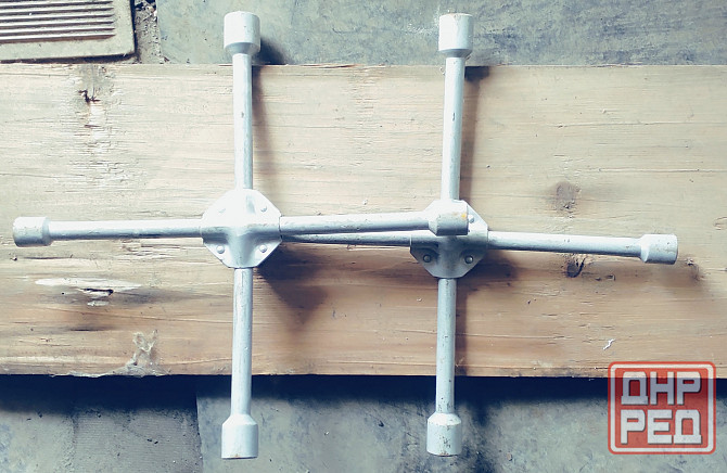 Ключ баллонный усиленный крестообразный стальной, размер головок 17-19-21-23мм Донецк - изображение 1