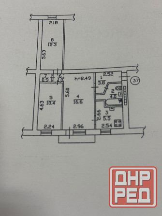 Продажа 3х ком.,Кв - 5 минут от Бульвара Пушкина Ворошиловский рн.,ул Шекспира.Вода Идет Всегда ! Донецк - изображение 8