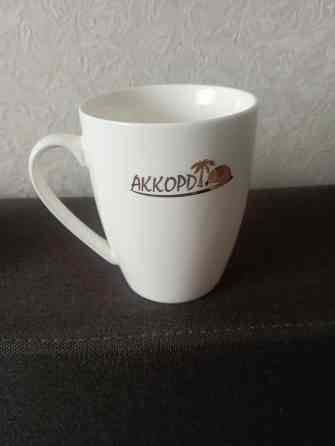 Набор,две Кружки фарфор белый Макеевка