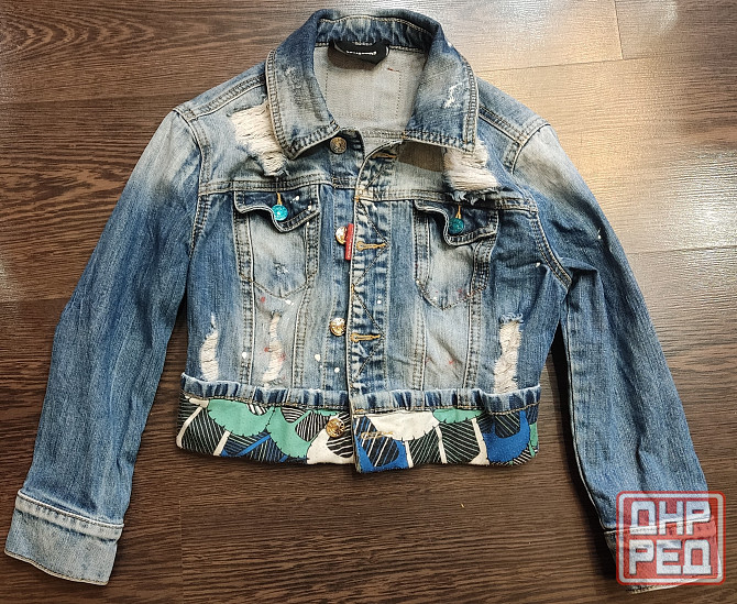 Джинсовая куртка джинсовка на 7-8 лет на рост 128 см Донецк - изображение 1