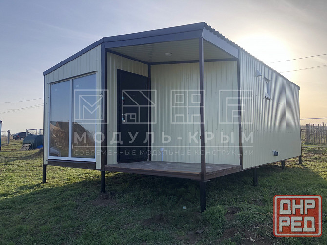 Бежевый дачный домик с террасой. Донецк - изображение 2