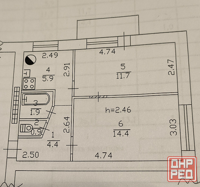 Продаю 2-х комнатную квартиру в Киевском районе, Освобождение Донбасса Донецк - изображение 8