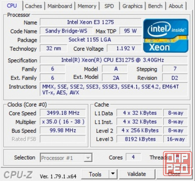процессор Intel Xeon e3 1275 (аналог Core i7-2600) Донецк - изображение 1