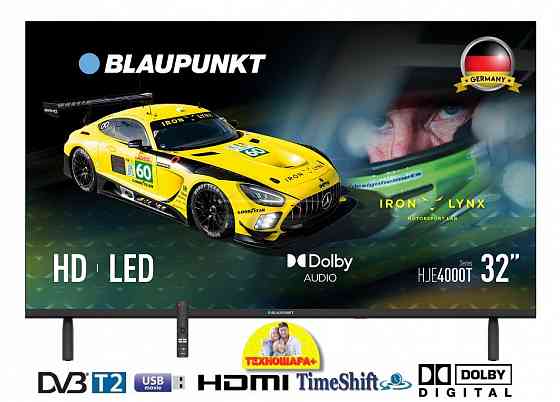 32" тв Blaupunkt 32HJE4000T. USB|тюнерТ2|HDMi|Dolby Audio|Безрамочный Донецк
