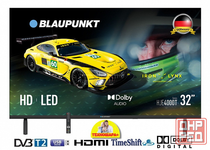 32" тв Blaupunkt 32HJE4000T. USB|тюнерТ2|HDMi|Dolby Audio|Безрамочный Донецк - изображение 1