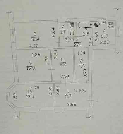 Продам 3-х комнатную квартиру от собственника Донецк