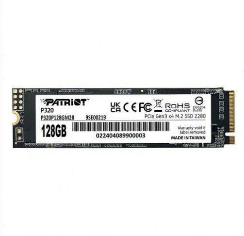 Ssd (арт:арт-1484) накопитель Patriot P320 P320p128gm28 128гб, M.2 2280, Pcie 3.0 X4, Nvme, M.2 Макеевка